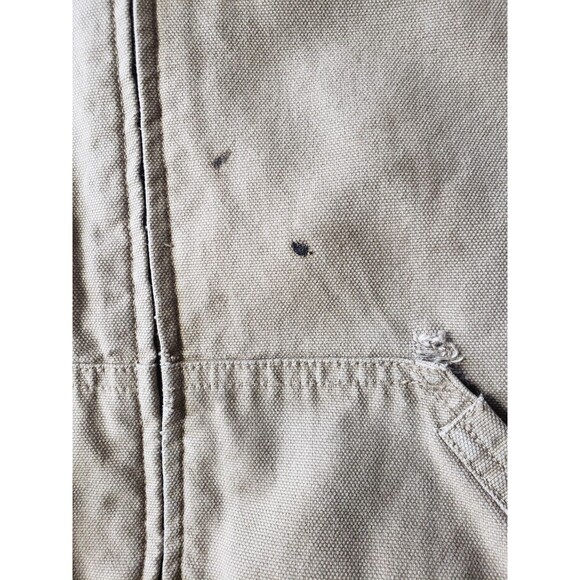 Patagonia Aztec Fleece Lined Khaki Tan Canvas Jacket Men 2XL Workwear Hoodie - Picture 16 of 16